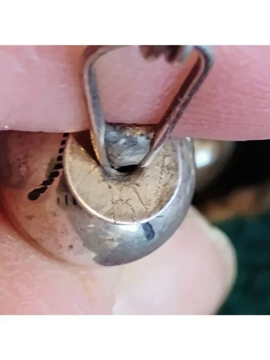 Vtg Roy Vandever Navajo Pearl Bench Bead Sterling Silver Graduated Necklace 23" - Picture 8 of 16